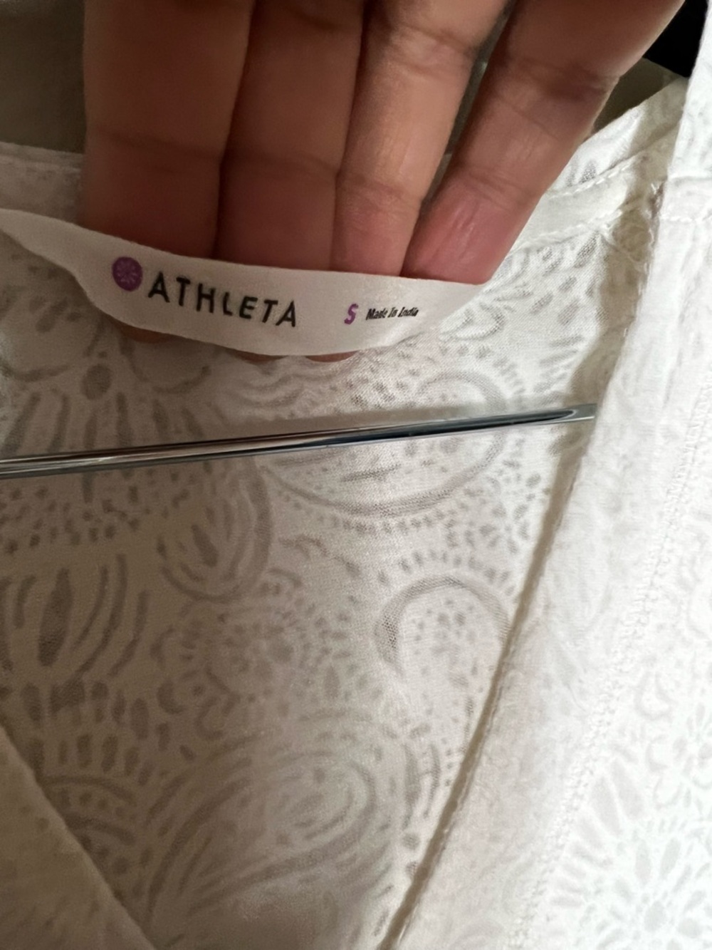 Athleta Burnout Riveria 2 White Tunic Hooded Top - Picture 6 of 12